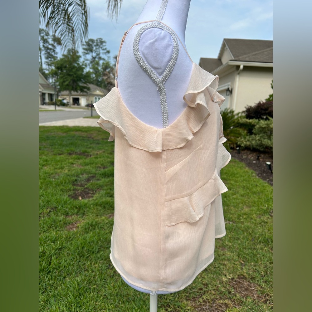 NWT🌷LOFT Peach Ruffle Cami - Picture 5 of 10
